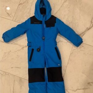 Obermeyer Blue and Black Kids Puffer Jacket
